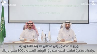 Photo of أولى المساهمات 20 مليون ريال من مجموعة العجلان وشركة الراشد توفيق الربيعة وعجلان العجلان يوقعان مذكرة تفاهم لدعم صندوق الوقف الصحي بـ 300 مليون ريال